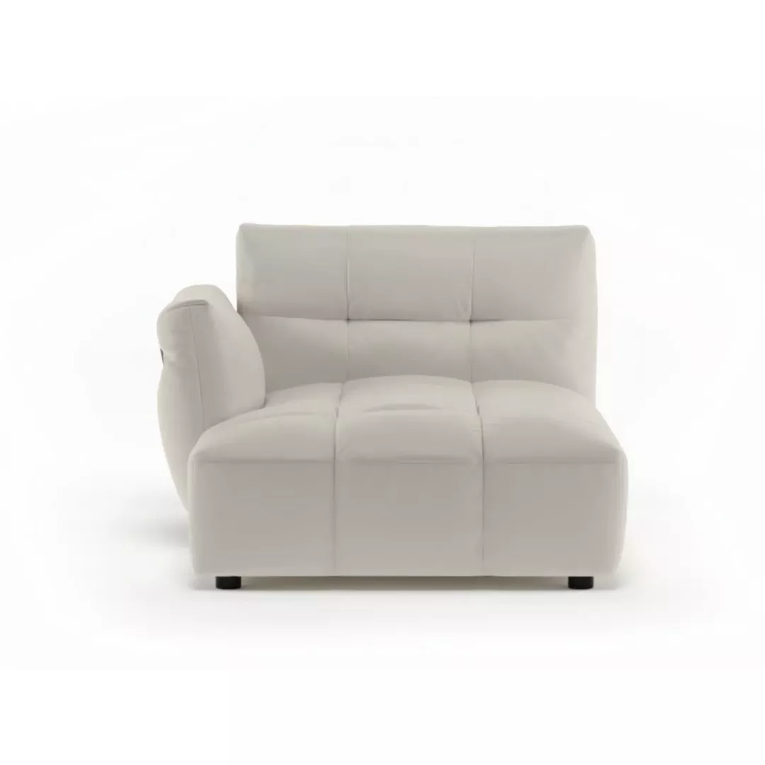 Hotel Tufted White Leather Chaise Lounge–STLSF7078