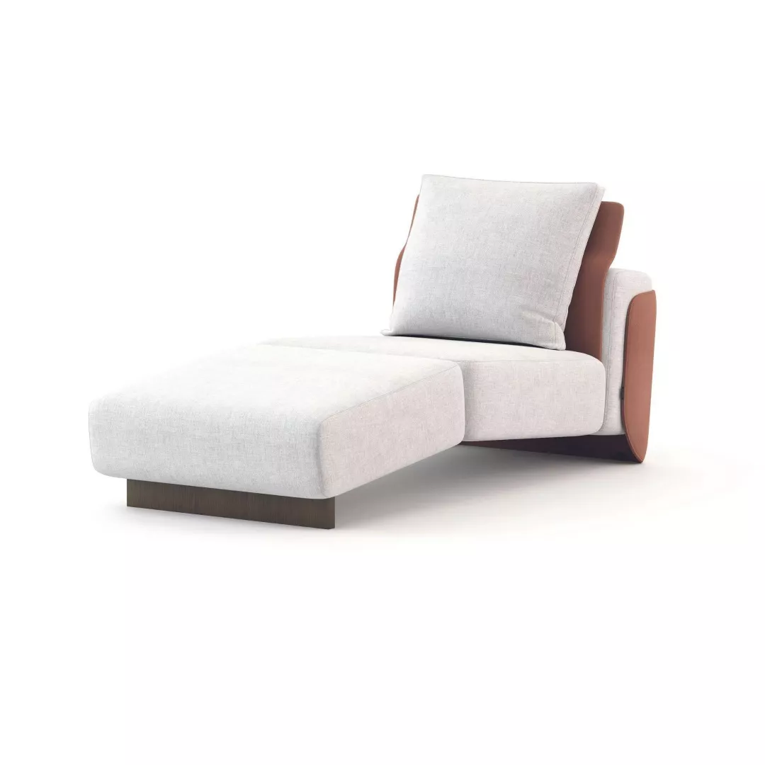 Hotel Two-Tone Plinth Base Chaise–STLSF7095