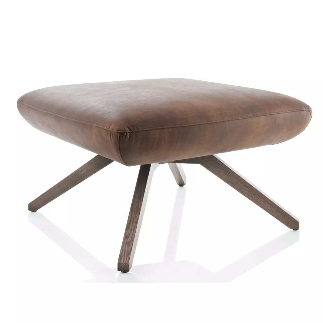 Swivel Leather Ottoman on Star Base – STLOT7171
