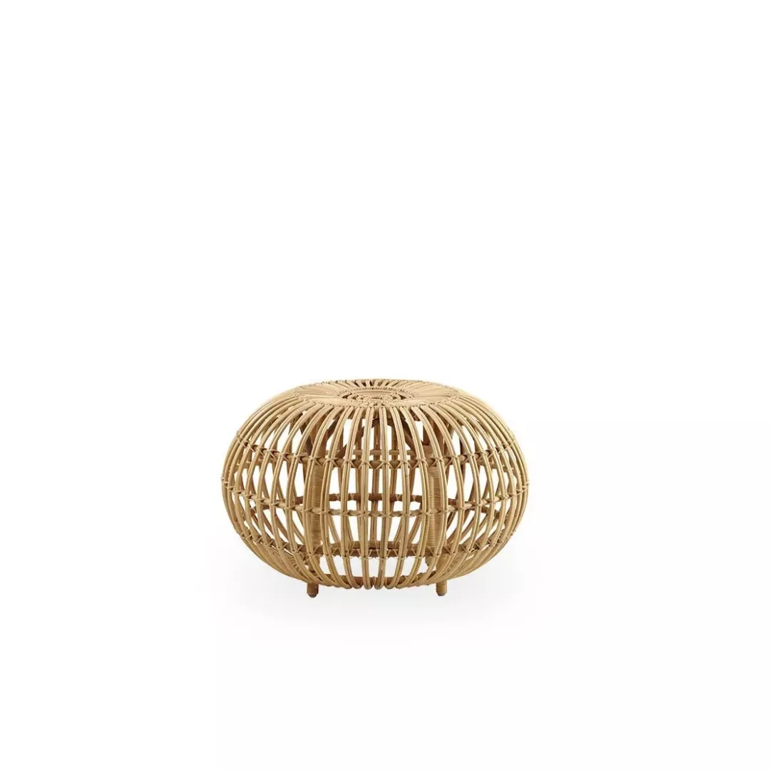 Woven Rattan Sphere Ottoman – STLOT7169