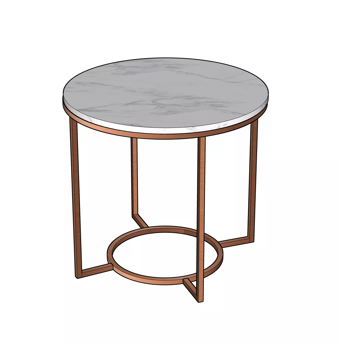 Conical Pedestal Marble Table–STLTT7323