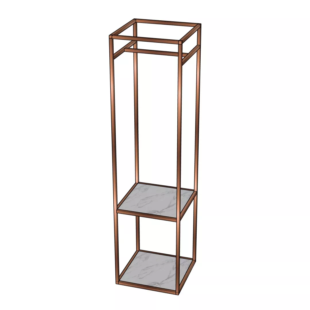Hotel Clothes Rack with Single Shelf-STLCR7333