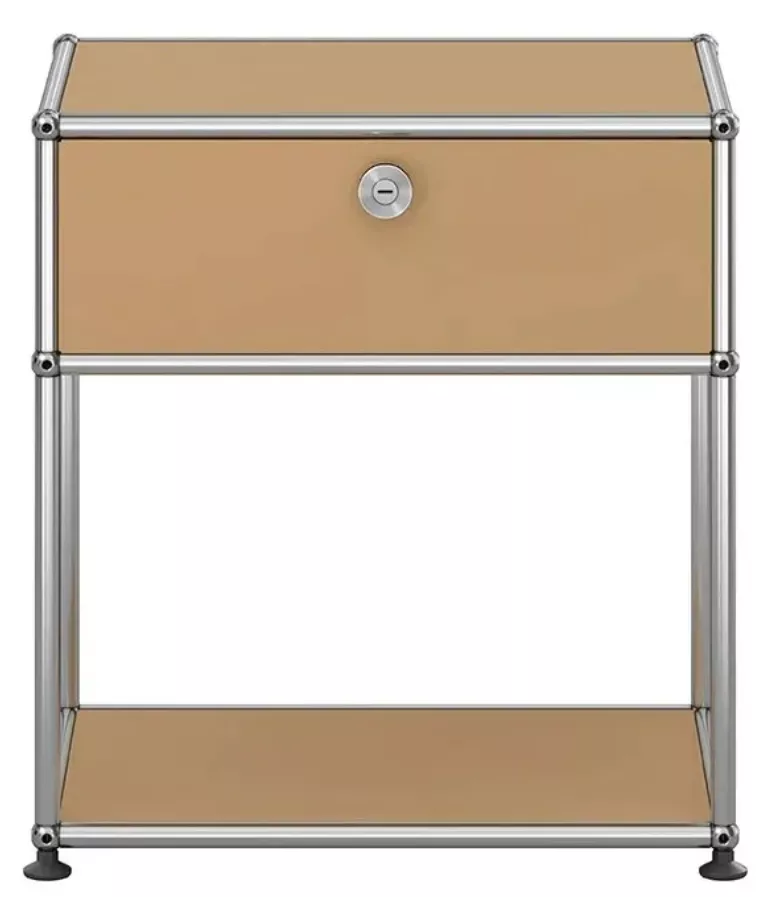 Metal Frame Hotel Night Table with Lockable Drawer – STLNT7418