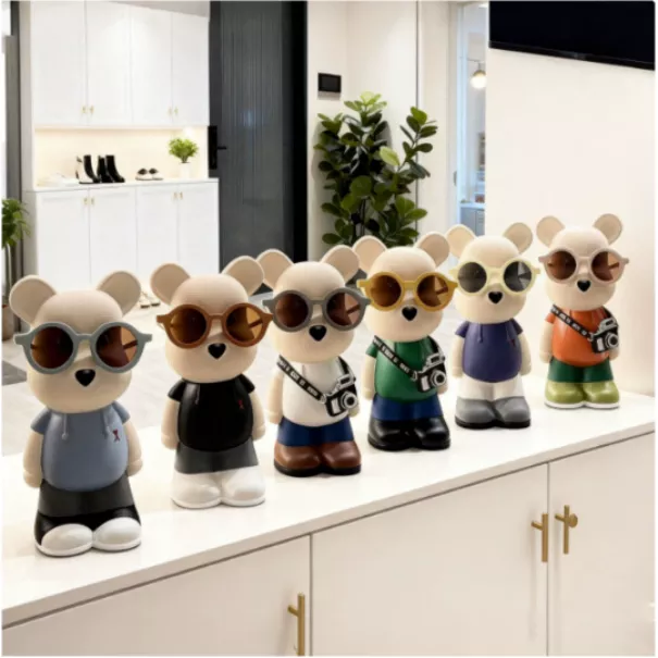 Modern Cartoon Bear Decorative Figurine Set-STL-HDA-BF-01